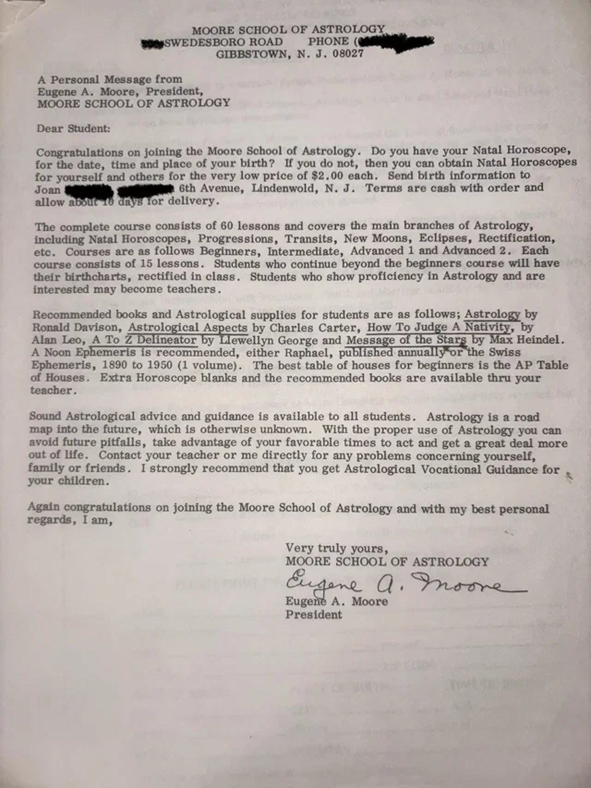 Astrology Courses from the '70s – Moore School of Astrology